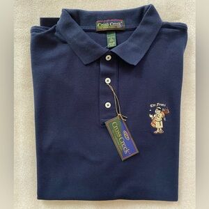 Cross Creek Navy Men's Golf Polo Shirt THE FRIARS Size XL, 100% Cotton